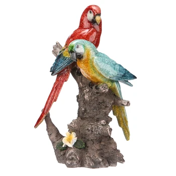 Mood Paar Papagoi, Skulptuur, Käsitöö Vaik Macaw Kuju Lemmiklooma Lind Ornament Kingitus Käsitöö Home Decor Kunsti Kogumise Mudel