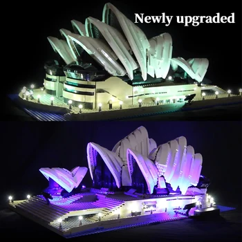 LED light up komplekt lego 10234 Ühilduv 17003 Linna Seeria Sydney Opera House ehitustellised (ainult valgus Aku kast)