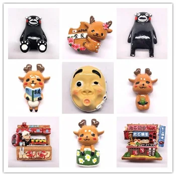 Külmkapimagneteid Suveniirid Jaapanis Kumamoto Karu Fuji Mägi Mask KT Kass Stereo Vaik Külmik Kleebi Home Decor Kingitus Ideid
