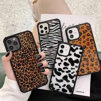 Luksus Leopard Lehm Prindi Telefon Case For iPhone 12 Pro 11Pro Max XR X XS Max 7 8 Plus 12Mini 12 11 Pehmest Silikoonist Põrutuskindel Kate