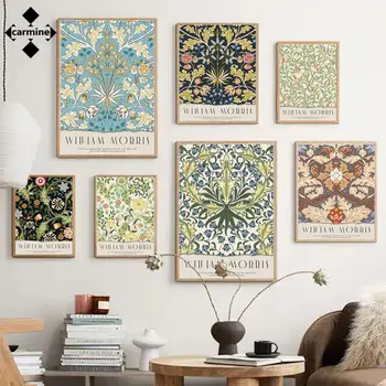 William Morris Lõuend Seina Art Botaanika Lilled Plakatid ja Pildid Vintage Seina Art Printimine Põhjamaade Lõuend Prindi Decor