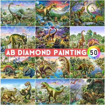 AB Harjutused Diamond Värvimine Dinosaur Tikandid Loomade Käsitöö-ja Kunst Mosaiik Müük Kodu Kaunistamiseks Seina Kleebiste Komplekt