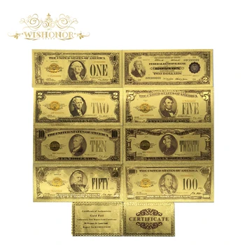 Kõik Tüübid Ameerika Pangatähtede 24k kullatud Dollari Pangatähtede aastal 24k Kuld Võltsitud Raha, Kunst, Käsitöö, Mälestus Kogumine