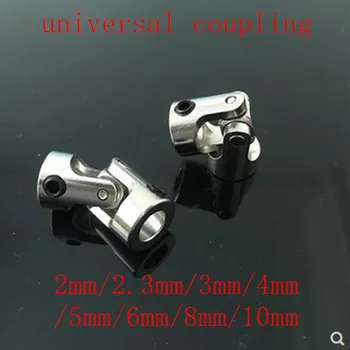 1tk 2mm 2.3 mm 3mm 3.17 mm 4mm 5mm ja 6mm 8mm 10mm RC Auto, Paadi Mudel Universaalne Koppel Joint Coupling Terasest Võlli Pesa