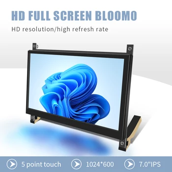 7008 7 Tolline IPS Puutetundlik Monitor Paneel, hdmi vaarika LCD ekraan mahtuvuslik Puutetundlik Ekraan HDMI 1024x600 Portable HD Ekraan
