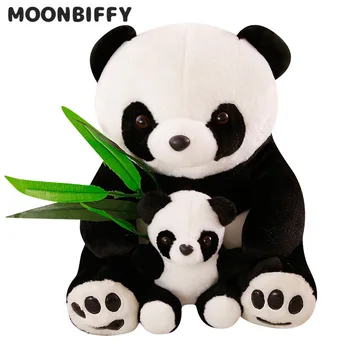 10-50cm Naljakas Simulatsiooni Panda Bambuse Lehed Palus Mänguasjad Sünnipäeva Pehme Multikas Loomade Peluches Ripats Nukk Lapsed Kingitused Brinquedos