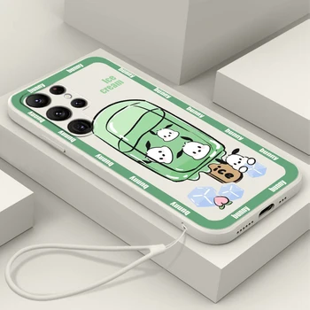 Pochacco Sanrio Anime Puhul Samsung Galaxy S21 S22 S20 S10 Note20 10 Ultra Plus Pro FE Lahja Vedelik Trossi Telefoni Kate Core