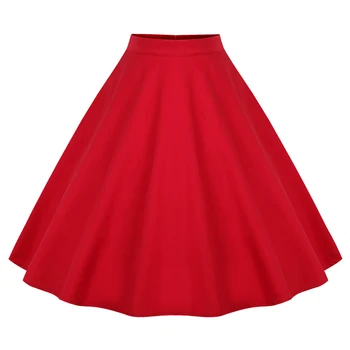 Elegantne Lill Printida Suvel Seksikas Naiste Seelikud Naiste Lilleline Must Plisseeritud Red Pin-Up Kõrge Vöökoht 50s 60s Rockabilly Vintage Seelik