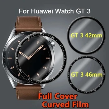 Screen Protector Kaas Huawei Vaadata GT 3 2 GT2 GT3 Pro 42mm 46 mm Smart Watch Pehme Klaas Kumer kaitsekile Tarvikud