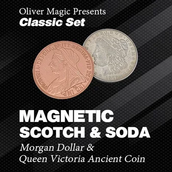 Magnet Scotch & Soda (Morgan Dollar ja Kuninganna Victoria Iidse Mündi), mille on esitanud Oliver Magic Classic Magic Set Magic Trikke Illusioonid