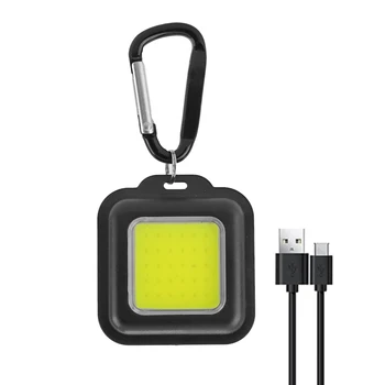 Mini Võtmehoidja Kerge 500LM COB LED Taskulamp USB Laetav Väljas Tugev Magnet, Kämping, Matkamine Kalapüük Avarii Lamp