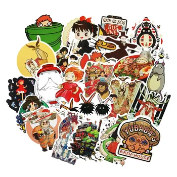 50tk Hayao Miyazaki Anime Kleebis Meeleolukas Ära Rula Külmik, Sülearvuti, Reisi -, Pagasi Mänguasi Graffiti Kleebised Kleebise F4