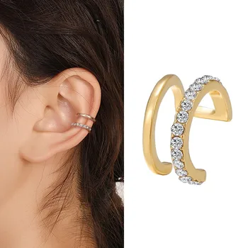 Korea Crystal Klipp Kõrvarõngad Naistele Tsirkoon Earing Ilma Auku Võltsitud Ehted Kõrvarõngad Ühe Kõrva Luu Clip Earings