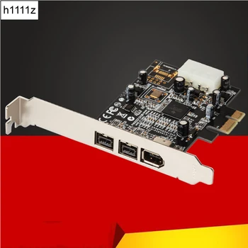 1394 Expansion Card PCI-E 1X IEEE 1394 PORT DV Video Adapter 1x 1394A 6Pin + 2x 1394B 9Pin Töötleja Firewire Kaart Lauaarvuti