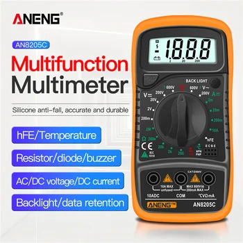Pinge Detektor ANENG AN8205C Smart Multimeeter Katse Viib AC/DC Takistus Ammeter Oomi Circuit Tester Oomi Dmm Lcr Hz Polimetro