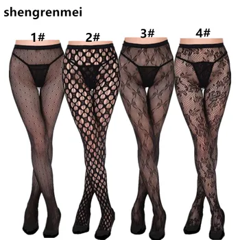 Shengrenmei 2019 Lady Mustad Retuusid Seksikas Sukkpüksid Mood Võrk Parempidises Neli Erinevat Mustrit Valida