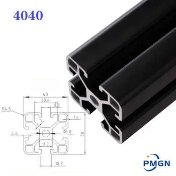 1tk MUST 4040 4040B Euroopa Standard Anodeeritud Alumiiniumprofiilist Väljapressimist 100-800mm Pikkus Lineaarne Raudtee CNC 3D Printerite ja CNC