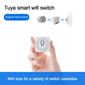 Tuya Wifi Mini Smart Lüliti 16A DIY tulede Lülitid 2-Tee Traadita Kontrolli Arukas Kodu Smart Elu Alexa Alice Google Kodu