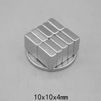 10/20/30/50/100/150pcs 10x10x4 Haruldaste Muldmetallide Neodüüm Magnet 10*10*4 mm Võimas Tugevad Magnetid leht 10x10x4mm püsimagnetitega