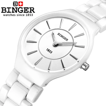 Šveits Binger Ruumi Keraamiline Quartz watch naiste mood lovers stiilis luksus brändi Käekellad veekindel Kell B8006-5