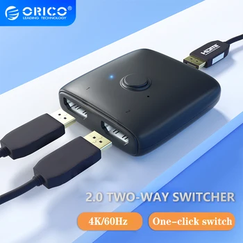 ORICO HS2-A1-4K-HD-HDMI-Ühilduva KVM Switch 60Hz, kahesuunaline Audio 2 In 1 Out Konverteri Splitter, millega Kohandatakse PS4/5 TV Box Vahetaja