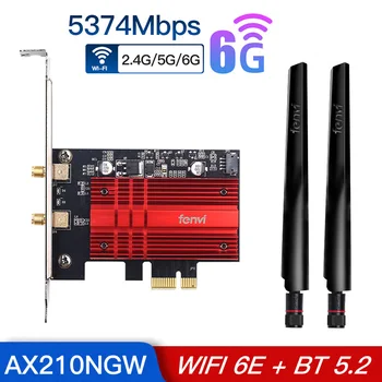 Dual band 2.4 Gbps Traadita WiFi 6 Adapter AX210 Bluetooth 5.2 802.11 ax Desktop PCI-E wifi kaart AX200NGW Wlan-Võrgu Kaart