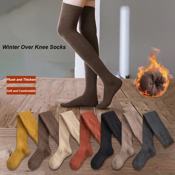Naiste Koo Extra Long Boot Socking Üle Põlve, Reie Kõrge Tüdrukute Soe Stock Sügisel Ja Talvel, Daamid Mood Silmkoelised Paksenema Sokid