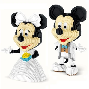 2021 Uus Disney ehitusplokid Cartoon Arvandmed Micro Mudel Miki Hiir Minni Pulm Mini DIY Telliskivi Mänguasjad Lastele Kingitus