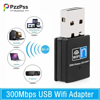 PzzPss USB 2.0 Vastuvõtja Dongle Võrgu Kaart 802.11 N 300Mbps Mini Wireless USB Wifi Adapter ARVUTI Desktop Sülearvuti Windows MAC