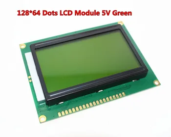 Tasuta kohaletoimetamine 12864 kajastatud, 128x64 Dots Graafiline Rohelist Värvi Taustvalgustusega LCD Ekraan Moodul arduino vaarika pi