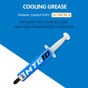 LUMEMEMM 5 / 10g Süstal MTG5 / MTG10 Thermal Grease Kleebi 14.3 W /m-K Intel, Amd CPU-Heatsink Ventilaator Jahutus VGA Ühend
