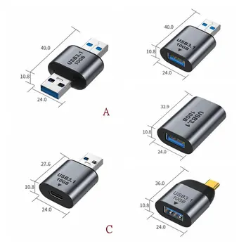 USB-3.1 OTG /Adapter Tüüp C Male - > USB-A Converter For Macbook Xiaomi Huawei Samsung 10Gbps Andmeid USB-C USB 3.1 Sisekeermega Konnektor