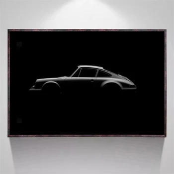 Klassikaline Auto Porsche sportauto Must Plakati Printimine Lõuendile Maali Seina Art Pilt elutuba Office Home Decor Cuadros