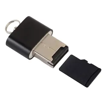 Ultra-õhuke Mini alumiiniumisulamist 480 Mbps USB 2.0 T-Flash, Micro SD TF Mälukaardi Adapter, Lugeja