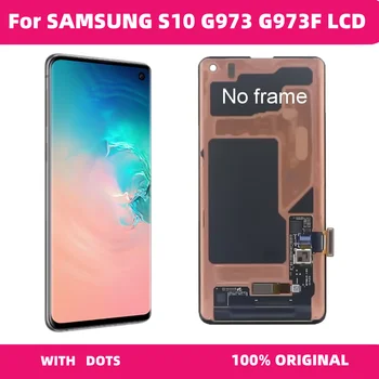 100% Originaal AMOLED S10 LCD SAMSUNG Galaxy S10 Ekraan G973 SM-G9730 G973U G973F/DS-Display-Touch Ekraani Digitizer Assamblee